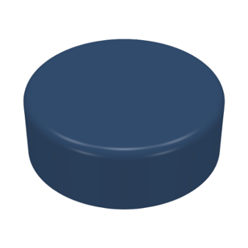 Tegel, Rond 1x1 Dark Blue